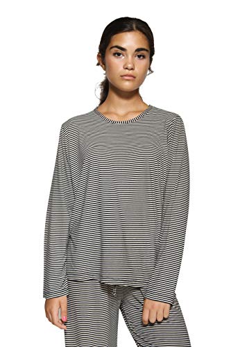 image for Real Essentials 2 Pack: Womens Striped Pajama Sets Ladies Soft Winter 