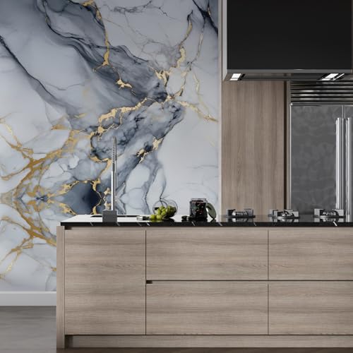 Image of Barebeauty 60 x 200 cm Kitchen Wallpaper, Self Adhesive Oil Proof Waterproof Wall Sticker for Kitchen, Anti-Mold Heat Resistant Backsplash Wall Covering (Pack of 3, 38.76 Sq. Ft. Approx)