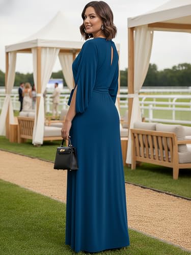 Image of KOH KOH Womens 2026 Flowy Formal Batwing Sleeve Evening Casual Gown