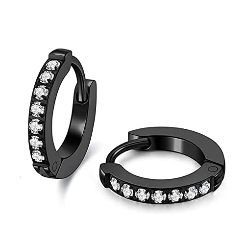 Petites Boucles d'oreilles Créoles pour Hommes Femmes Boucles d'oreilles Punk Rock en Acier InoxydableDurabilité et commodité
