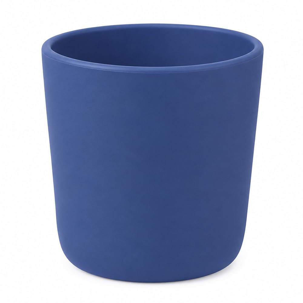 Hopop 100% Silicone Training Cup for Babies and Toddlers, Anti-Slip BPA Free (Dark Blue)-image-45