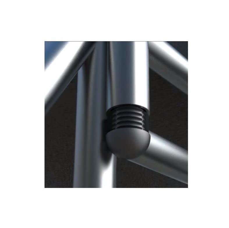 5-Pack Round Tube End Caps - 20mm Black Plastic Furniture Protection Caps