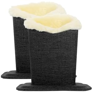 DOITOOL 黒の布製ぬいぐるみメガネベース おしゃれメガネスタンド 眼鏡用デスクトップベース ジュエリー収納可能 リビングや寝室のインテリアに最適 2個セット
