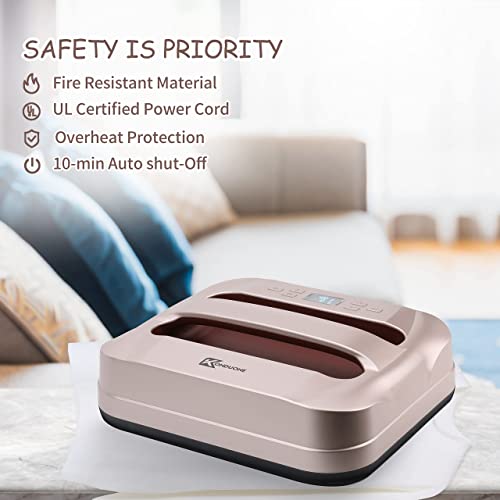 Heat Press Machine 12" X 10" Easy Press Heat Transfer For T-Shirts And Htv Vinyl Projects, Gold & Chestnut Brown #TOP5