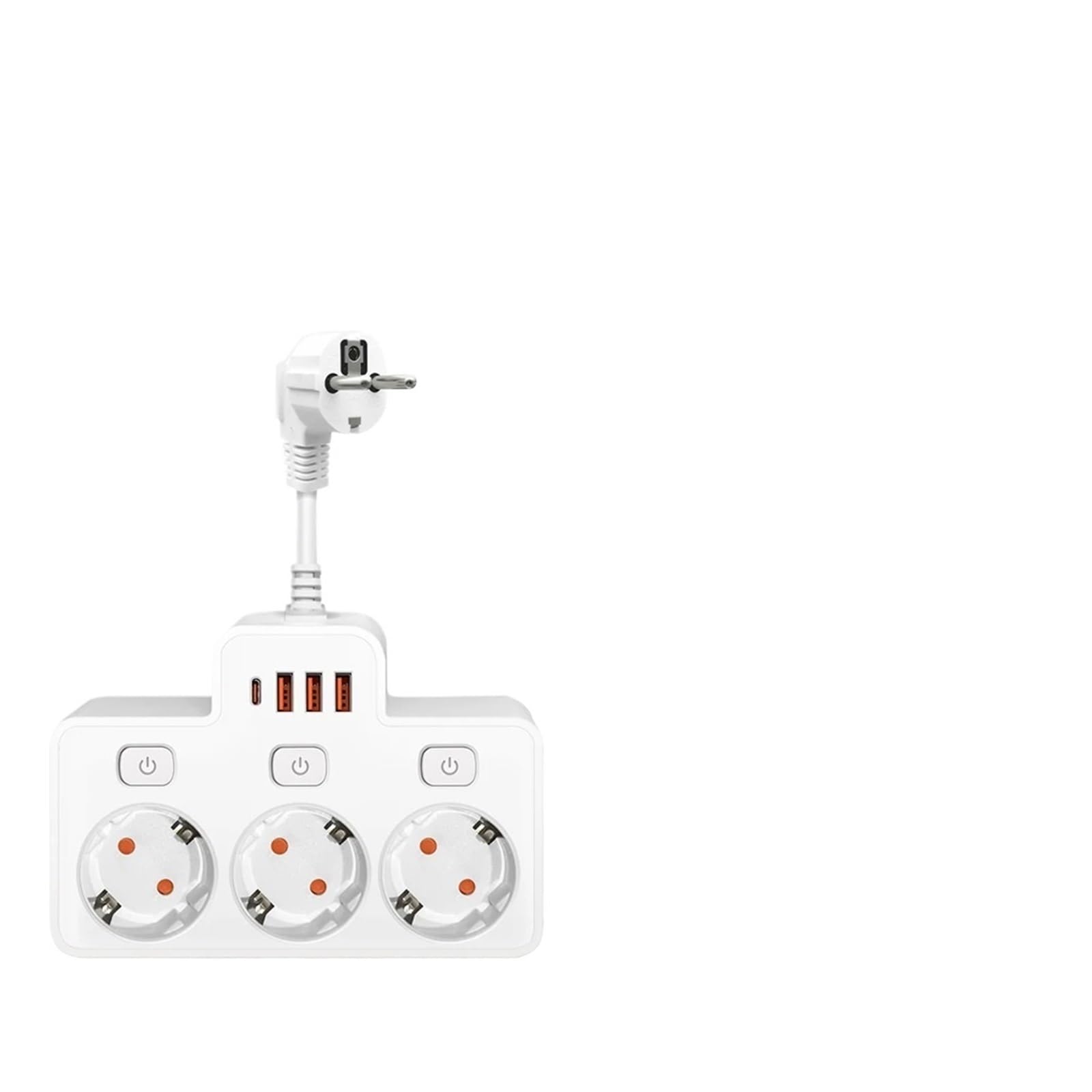 Multiprise prise ca ue corée, interrupteur mural indépendant, filtre réseau Multitap avec Ports USB, adaptateur de filtre réseau de charge(Black)