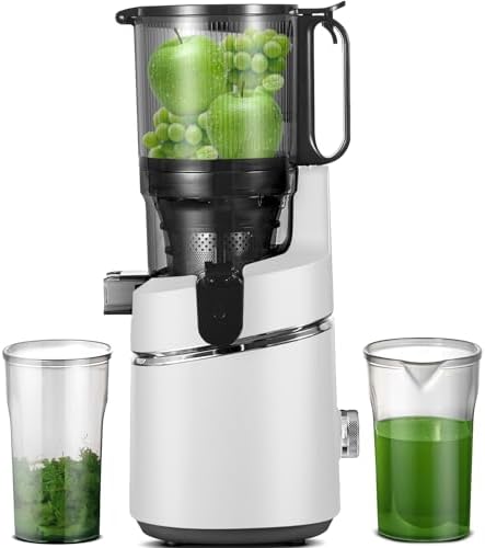 AMZCHEF Juicer Machines, 5.3" Extra Self-Feeding Cold Press Juice...