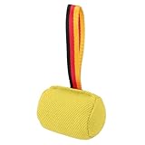[Sûr et confortable] Doté longue corde et poignée rembourrée antidérapante, ce jouet permet un contrôle sûr de la distance pendant le jeu, évitant ainsi les chutes ou les morsures accidentelles.les segments élastiques absorbent les chocs pour protéger les articulations de votre poignet tandis que la poignée antidérapante assure un maintien sûr.la construction en tissu solide élimine les risques d'ingestion sans composants en plastique ni petites pièces.