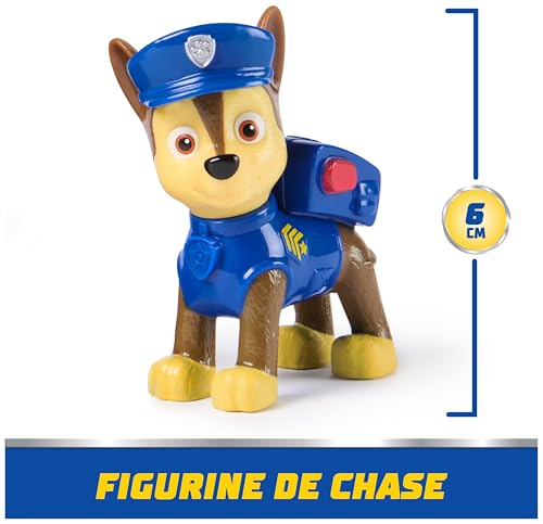 Paw Patrol - Pat Patrouille - Véhicule Figurine Chase - Voiture Figurine À Collectionner - Pat Patrouille Véhicule - Plastique Recyclé - Voiture Enfant - Jouet Enfant 3 Ans Et +