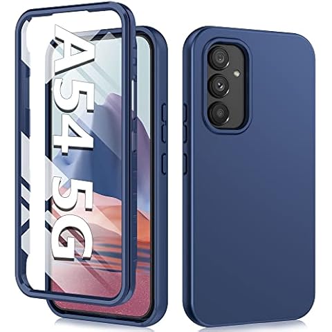 FNTCASE Case for Samsung Galaxy A54 5G: Soft TPU Silicone Cover with Bumper 360 Shockproof Anti-Scratch Case Anti-Shock Protective Clear A54 Cases Cover