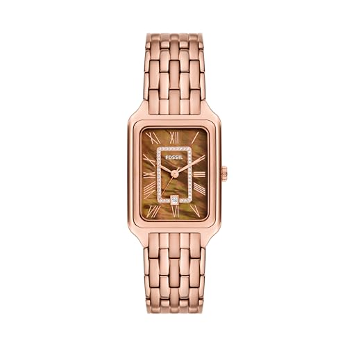 Fossil Women's Raquel Quartz Stainless Steel Three-Hand Watch, Color: Rose Gold/Chocolate (Model: ES5271)