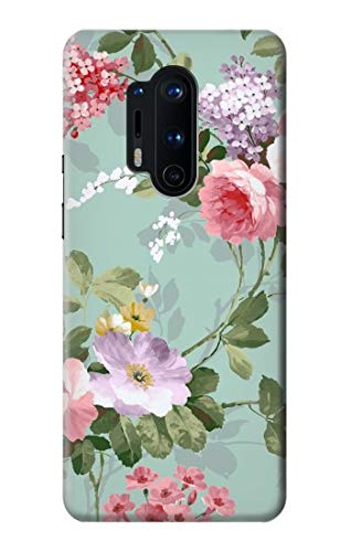 Coque de protection OnePlus 8 Pro rigide et souple au motif fleur