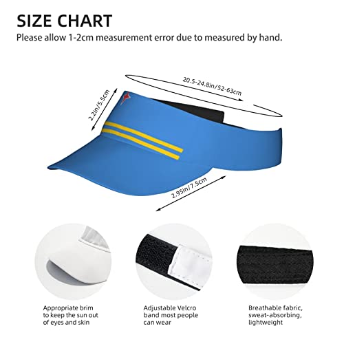 Image of Cute Funny Flag Hat Women Men Adjustable Flag Sport Sun Visor Hat Summer Fashion Sun Cap Beach Flag Hat