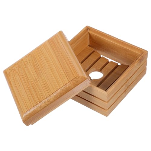 Cabilock 木製ソープトレイ 収納トレー キッチン バスルーム用 濡れに強い 絡みやすくないデザイン ソープ ジュエリー兼用ディスプレイ