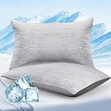 Elegear 2er Kühlender Kissenbezug 40x80cm, Japanische Q-Max0,5 Arc-Chill...