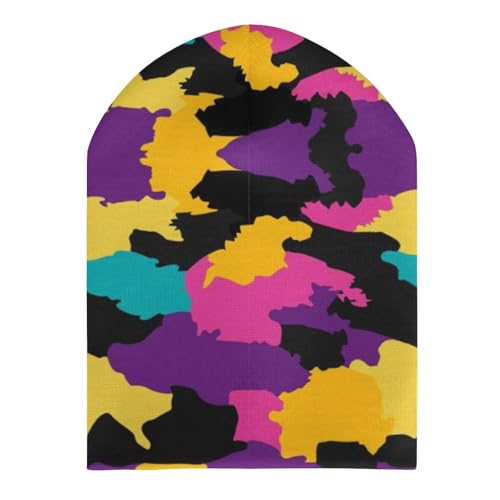 Fashion Camo Pattern Kids Beanie Hat for for Girls Boys Children Cap Winter Knitted Chemo Cancer Headwear Accessories Gifts Decoration3