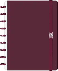 Caderno De Disco ISCOOL Inteligente M Solid Colors Marsala