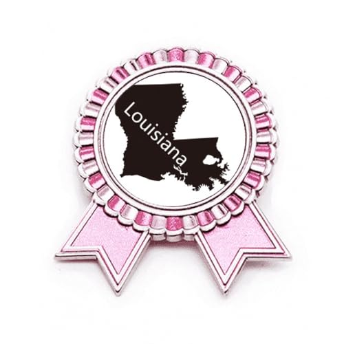 Broche Louisiane Ameusa Rose en métal pour personnaliser un blazer triste