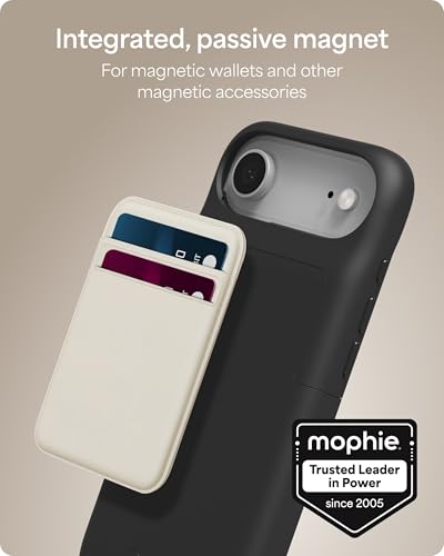 Image of Mophie Juice Pack Battery Case for iPhone Air - Slim Charging Case, Up to 50% Extra Battery Life, High Impact Protection, Magnetic Back for Wallets & Mounts, Sustainable Material, Black