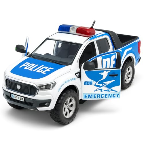 Amisha Gift Gallery Police Car Toys for Kids Emargency Cars Toy Model Pull Back Action Openable Gate and Tail Gate 4x4 Pickup Truck Car Toys for Kids | Motor Vehicles Playsets | Mini Cars, Blue