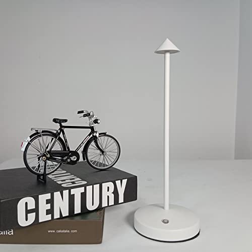 Cordless Table Lamps Rechargeable,White Battery Operated Table Lamp In Aluminum,Portable Led Touch 2 Levels Brightness Dimmable Bar Lamp,Battery Operated Desk Lamp For Indoor/Outdoor #TOP6