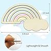 30 Pieces Rainbow Wood DIY Crafts Unfinished Wooden Cutouts Wood Discs Slices for Kid's DIY Projects Spring Summer Christmas Party Decorations (3.9 x 2.4 x 0.1 in) #1