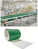 Tapis de Transport en PVC Antistatique Ouvert, 32,8 Pieds de Long, Bande transporteuse Industrielle en Caoutchouc, pour Transport en Pente/Transport par détecteur (Vert, 40 cm/15,7 Pouces)