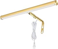 Vista 12 de Luces LED para cuadros enchufables, luz de arte ajustable de 14 pulgadas, 4 W, luz de pared de galería para trabajos de exhibición, acabado de latón