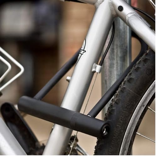 CADEADO COM CHAVE bicicleta U-LOCK RIGIDA tranca anti furto moto proteção reforçado 19.5Cmx24.5Cm