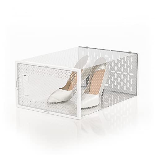 Upfoicxj 12 Pack Clear Stackable Shoe Boxes, Shoe Storage Organizer For Closet, Keep Shoes Safe And Organized With Clear Shoe Boxes #TOP6
