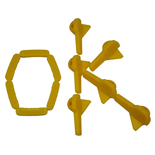 Image of Tire Changer Plastic Insert, Tire Machine Guard, Wheel Rim Edge Protector for Mount Duck Head, Nylon Tyre Demount Fitting Head Part, Front (Upper) + Rear (Lower) Insert Kit, 3 Pairs (6 PCS), 09YCL