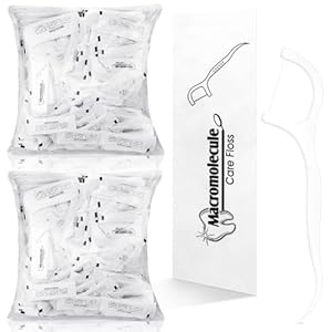 Hushee 1000 Count Individually Wrapped Floss Bulk Floss Sticks Each Wrapped Travel Floss Picks Oral Teeth Clean Flat Wire, Tight Space Cleaning Plaque for Travel Hotel Office Car (White)
