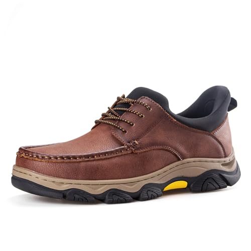 UPIShi Men's Slip On Hands Free Leather Walking Loafers Slip-Ins