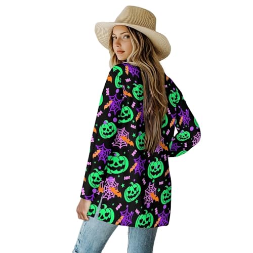Image of Women's Lightweight Cardigans with Pockets Trendy Long Sleeve Open Front Cardigan Casual Tops Jackets Fall Oufits S-2XL