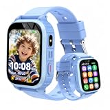 Montre Connectée Enfant 4G avec GPS et Appel Vidéo, Montre Téléphone Enfant avec SOS, Localisation en Temps Réel, Mode Classe, Appareil Photo, Jeux, Réveil, Étanche IP68, Cadeau Fille Garçon 4 15 Ans
