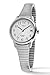 Timex Women's Easy Reader 25mm Watch – Silver-Tone Case White Dial with Tapered Expansion Band