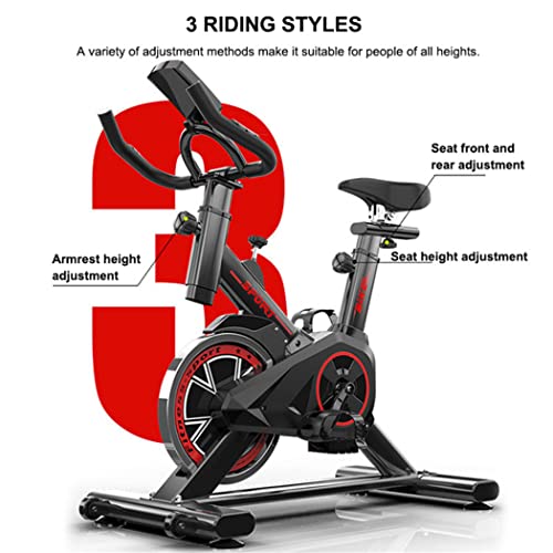ZJDU-Upright-Stationary-Exercise-Bike-Indoor-Fitness-Cycling-Bicyclewith-Comfortable-Seat-Cushion-Silent-Belt-Drive-and-Adjustable-Resistance-LCD-Monitor-120KG-Weight-Capacity