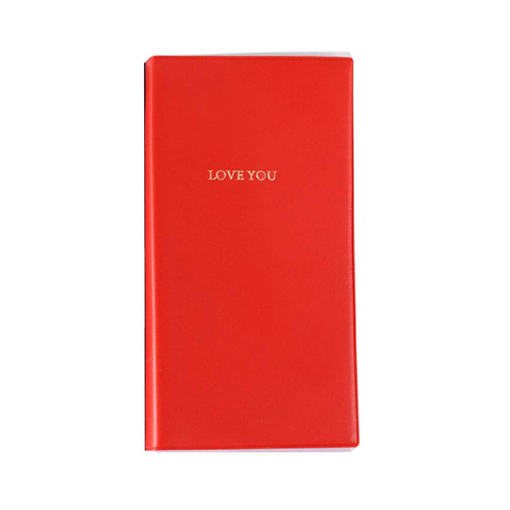 Hurricanes Love You 84 Pockets 3 Inch Photo Album Cards Holder Tickets Collection for Fuji Instax Mini Liplay/9/8/8+/7s/70/25/50s/90/Pringo231/Instax SP-1/Polaroid PIC-300P/Z2300(Red)-image-0