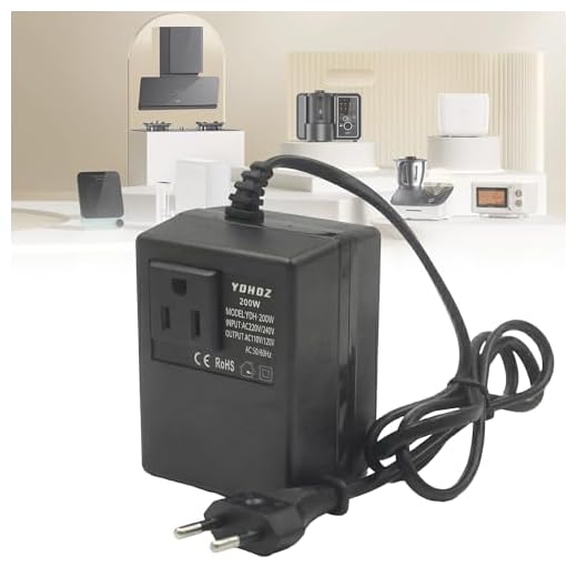 Spannungswandler Transformator 220V auf 110V: 200W Spannungswandler EU Stecker mit Überhitzungsschutz für Urlauber und internationalen Geschäftsreisende