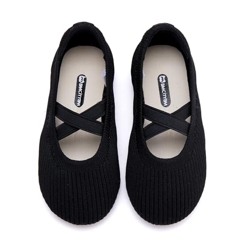 BMCiTYBM Toddler Girl Ballet Flats Comfortable Knit Casual Dressy Shoes for Girl Party School Shoes4