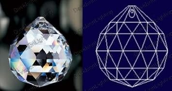 Ball Sphere 30% Lead Crystal Faceted Sphere 50mm - 2" inch #701-50