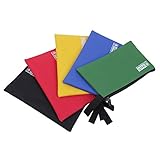  OUNONA Werkzeugtasche Stoff Aufbewahrungsbeutel Multifunktion Handtasche f¨¹r Kleine Dinge Speicher 5pcs (Gelb + Rot + Gr¨¹n + Blau + Schwarz)