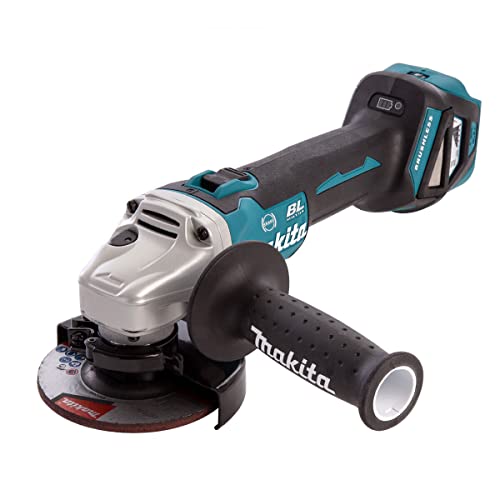 Makita DGA463Z 18 V bürstenloser 115 mm Winkelschleifer mit 2 x 5,0 BL1850, 1 x DC18RC – Bild 3