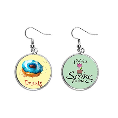 Pendientes de primavera azul dona postre el regalo perfecto en joyería artesanal