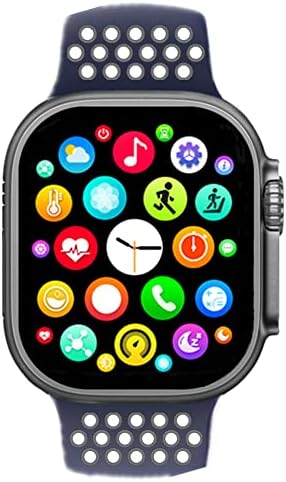 HCHLQL Smart Watch for Android iOS Compatible iPhone Samsung, Touchscreen Fitness Tracker Bluetooth Smartwatch with Call/SMS/Heart Rate/Pedometer for Men Women Kids (Blue)