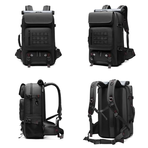 Travel backpack for Men & Women, Convertible Duffle Bag waterproof Laptop Backpack, Separate Shoes Bag USB charging port outdoors backpack (Black)2