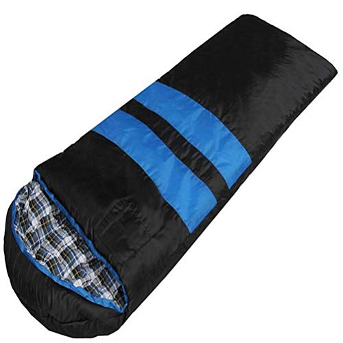 Preisvergleich Produktbild RJQIN Schlafsack Verdickung Winter Warm bleiben Im Freien Camping Baumwolle Schlafsack Reisen Bergsteigen Winddicht Anti-kalt Wasserdicht Tragbar Umschlag Blaue Streifen Kann verlinkt Werden