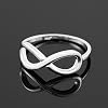 Polished 10k White Gold Infinity Ring