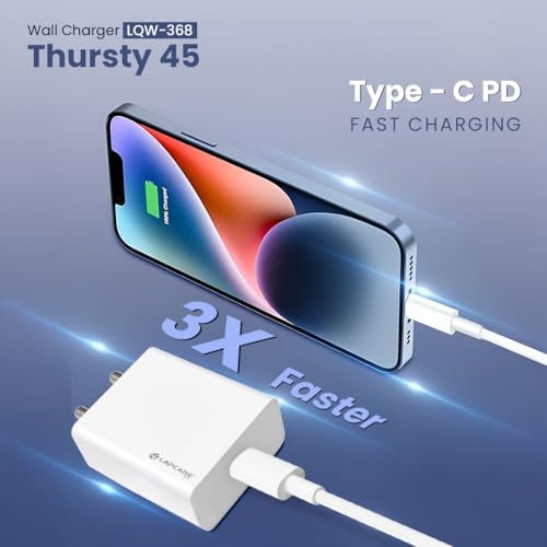 Image of 45W Super Fast Charger Compatible with Samsung Galaxy S24 /S23 /S22 /S21 /S20 (Ultra /Plus /Fe), Note 20 /20+ /10(All Series), Z Fold /Flip /S /A /F /M Series | Type C PD 3.0 Charger Adapter, White