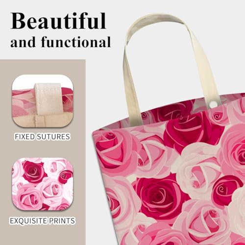 Image of Car Trash Can, Cute Car Trash Bag, Hanging Car Organizer and Storage Bag, Trash Bin for Car Accessories, Vehicle, Travelling, Camping Red Pink Roses