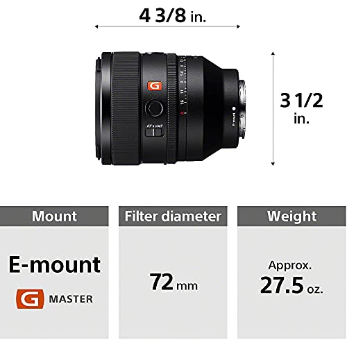 Image of Sony FE 50mm F1.2 GM Standard Prime Lens (SEL50F12GM) - Full-Frame E-Mount | Ultra-Bright F1.2 Aperture | Filter Kit, Cap Keeper, Cleaning Kit